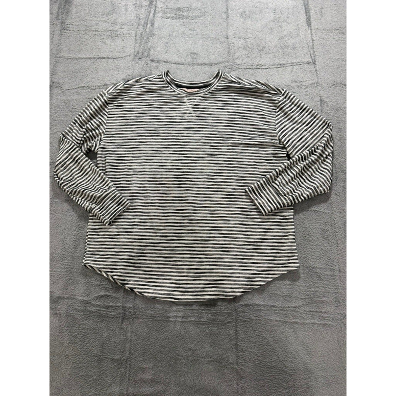 Coastal Comfort Striped Long Sleeve Top Womens XXL Stretch Casual Soft