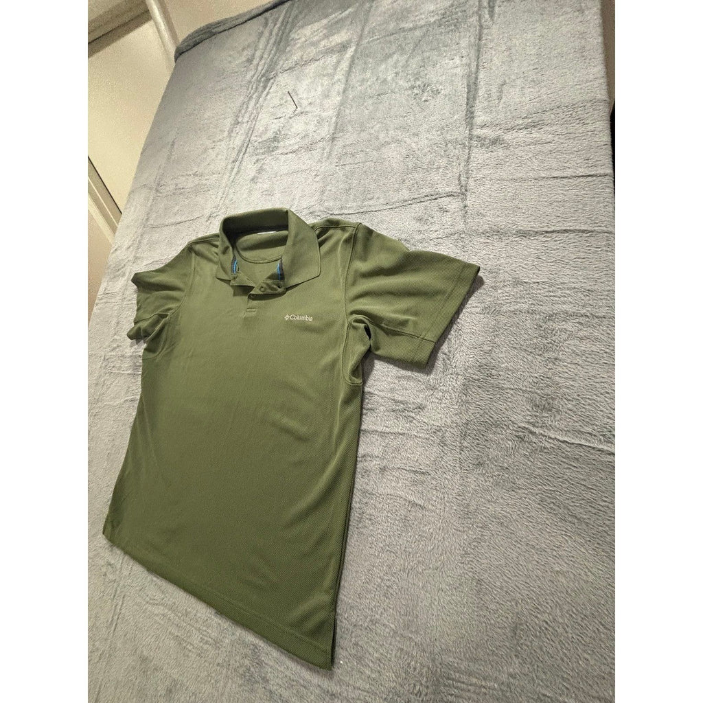 Columbia M Green Polo Shirt Womens Casual Athleisure