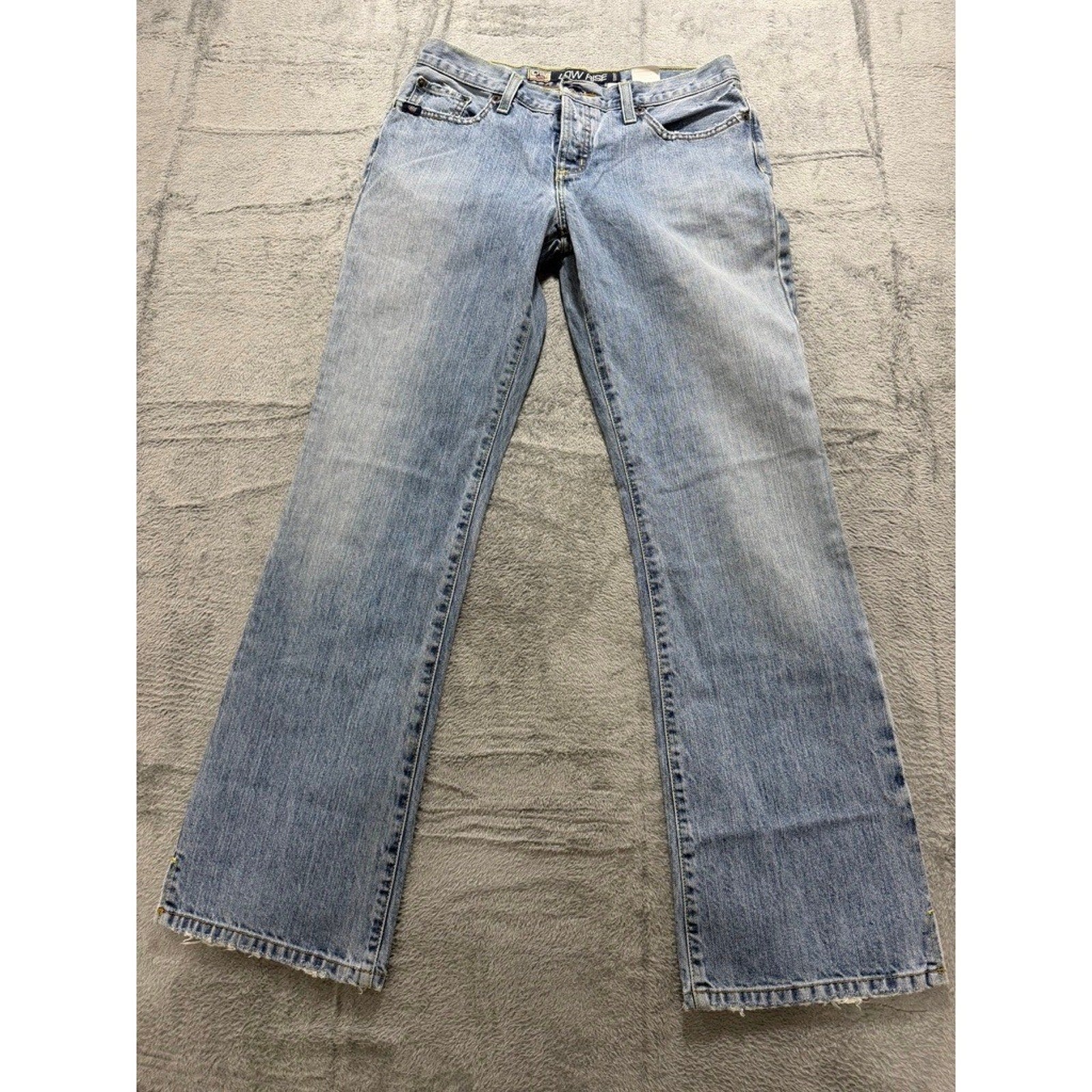 Cruel Girl Low Rise Relaxed Fit Jeans Button Fly Light Wash Denim Size 9 Regular