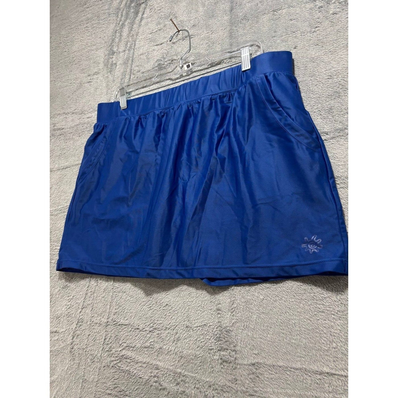 Coolibar Womens XL Blue Active Skort Athleisure Casual Sun Protection Skirt