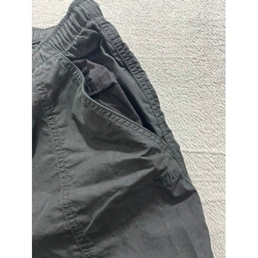 Aritzia TNA Parachute Pants Baggy Joggers Charcoal Grey Elastic Waist Inseam 28