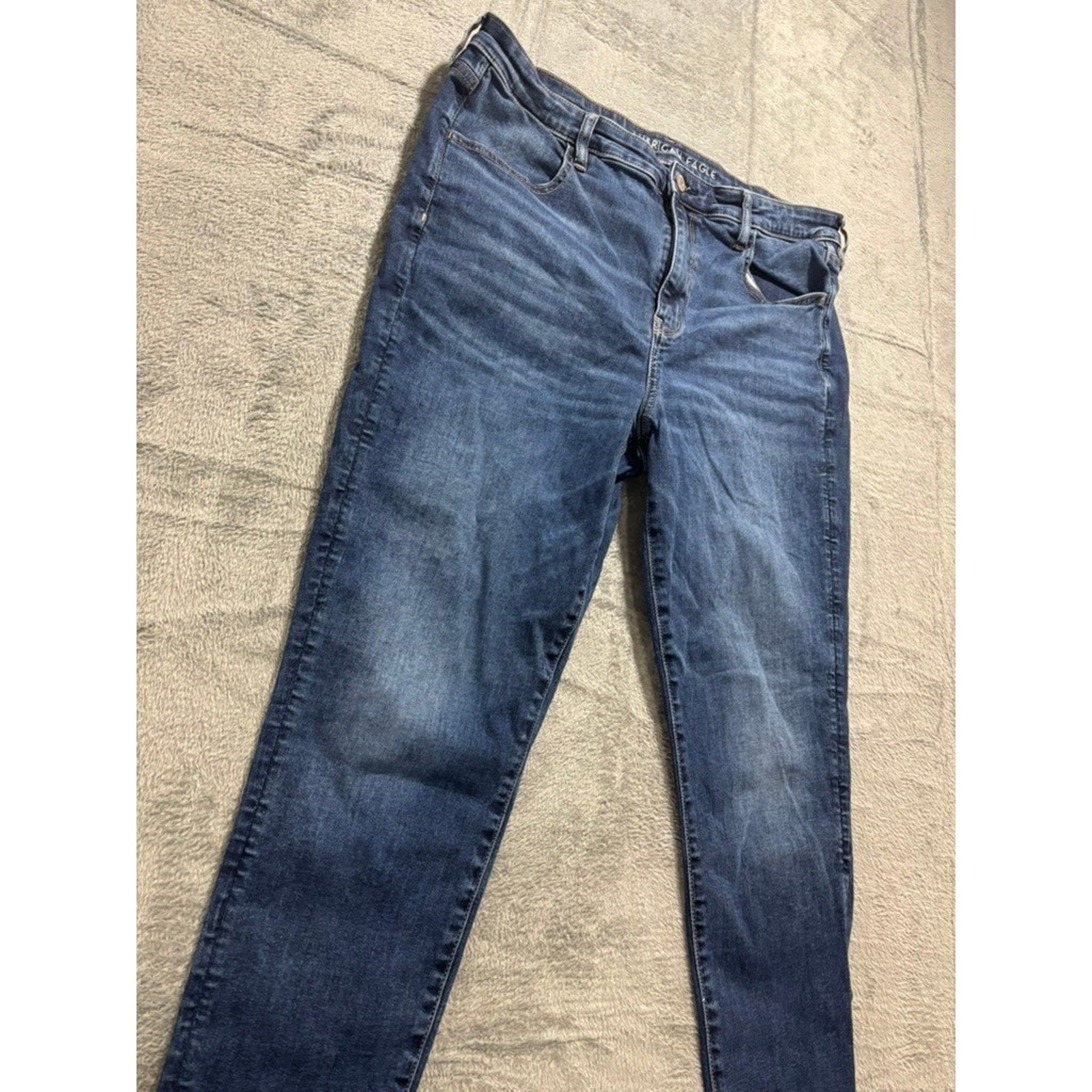 American Eagle Hi Rise Jegging Womens 18 Regular Blue Next Level Stretch Plus