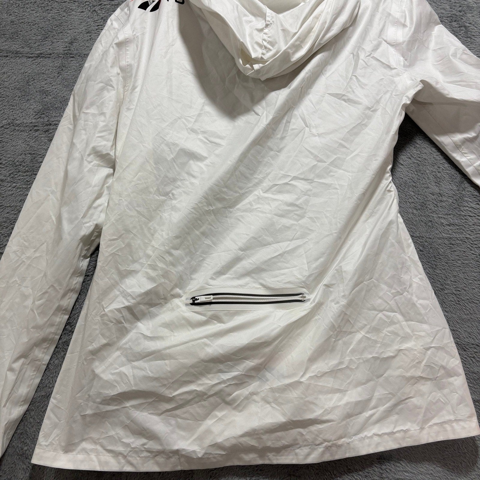Reebok Victoria Beckham Womens S White Hooded Anorak Windbreaker Jacket RBK x VB
