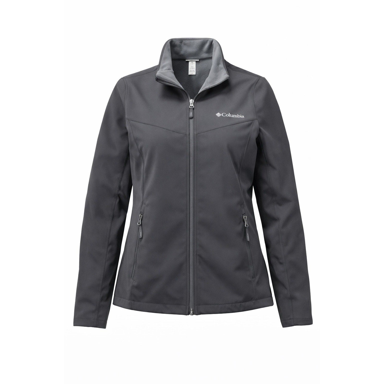 Columbia Softshell Jacket Womens Large Gray Full Zip Lightweight Outdoor
