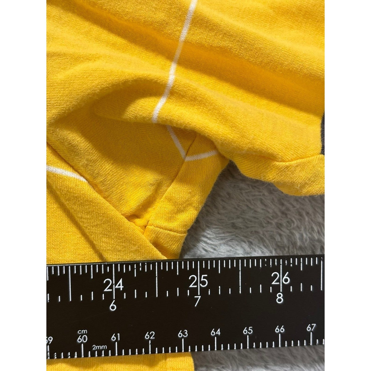 Nautica L Yellow Striped Short Sleeve Polo Shirt Mens Casual Preppy Vintage