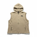 Harley Davidson XL Tan Womens Hooded Zip Up Vest Casual Vintage Biker Moto