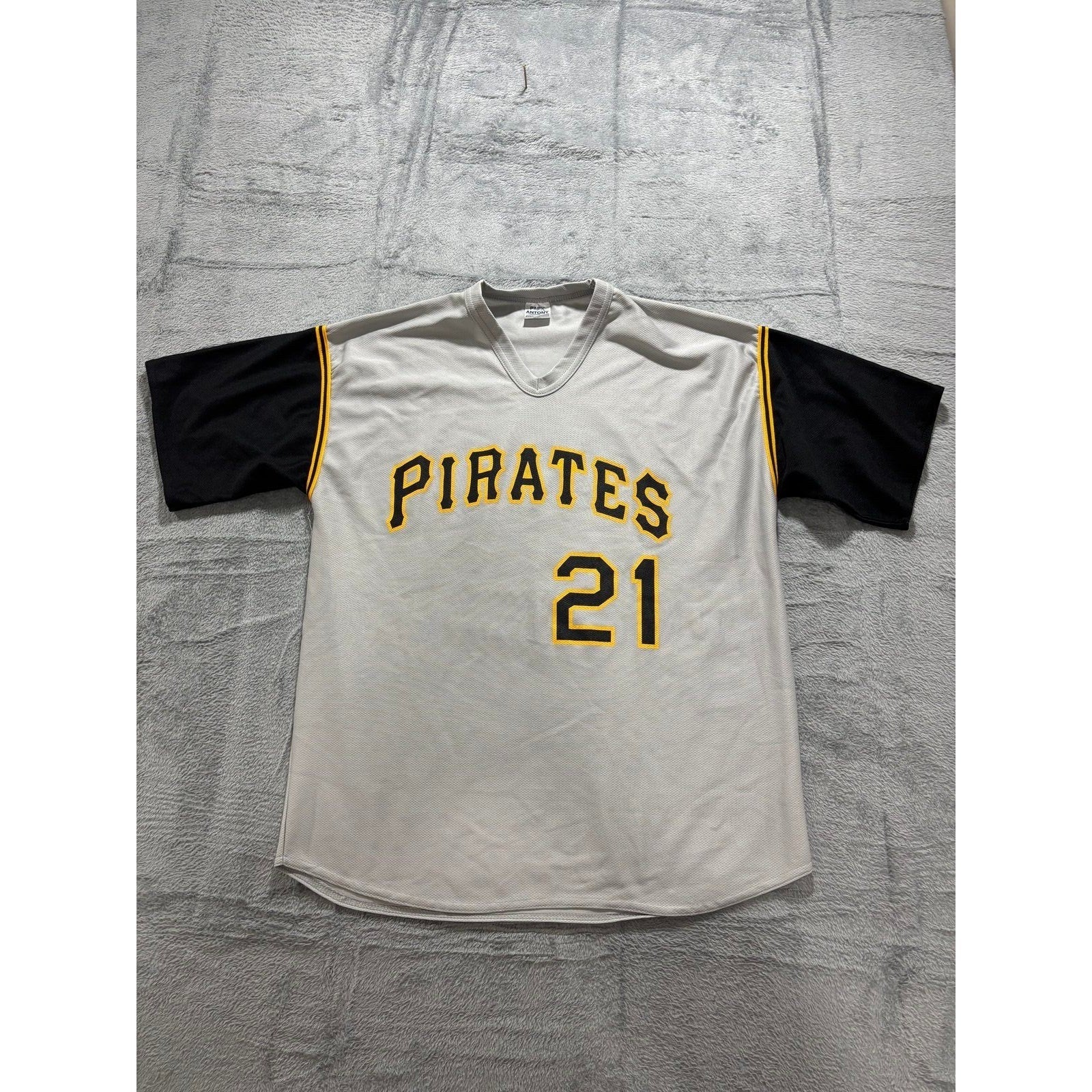 Park Antony Pittsburgh Pirates Roberto Clemente 21 Jersey XL Gray Casual Vintage