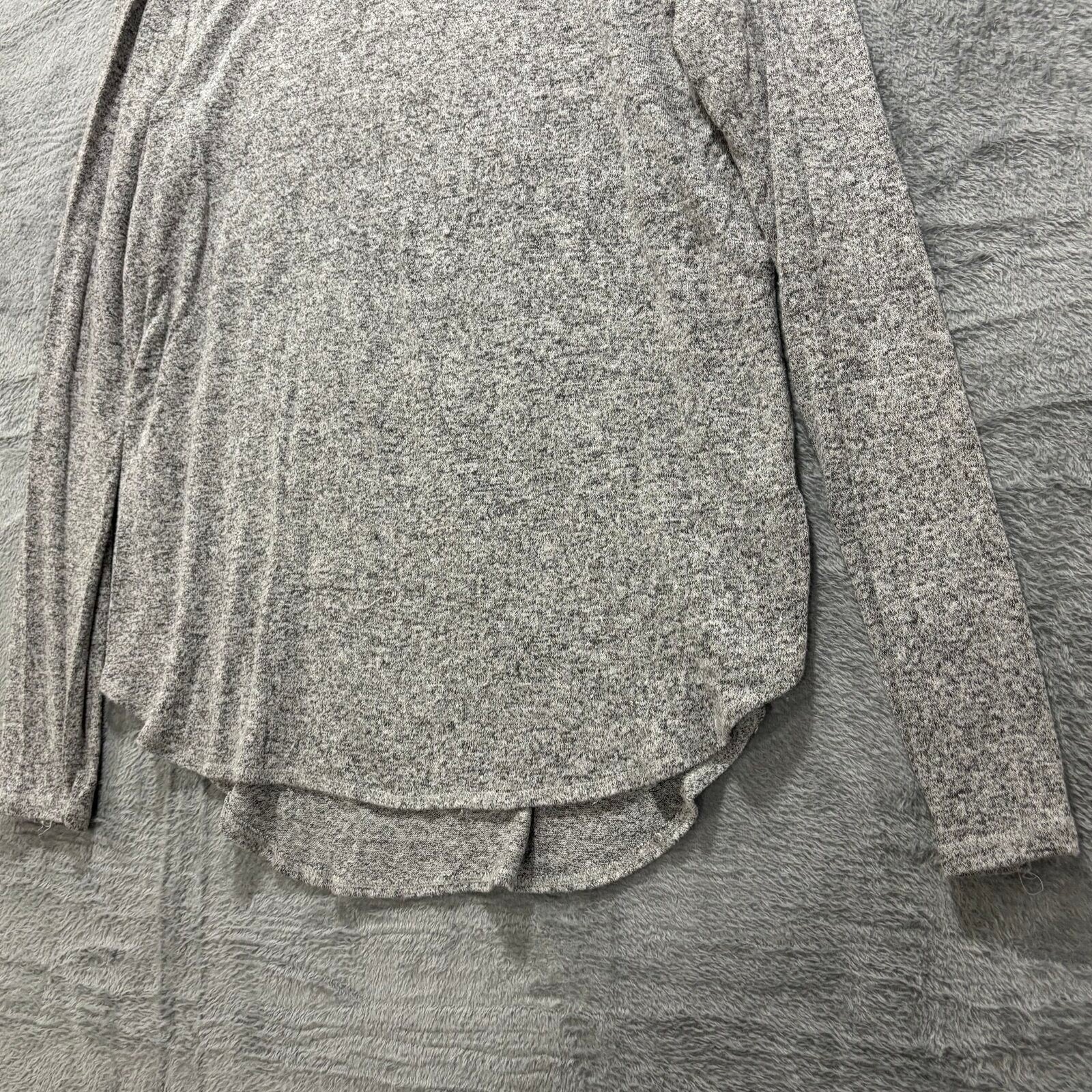 Old Navy M Gray Womens Long Sleeve Top Cozy Casual Heathered Shirt