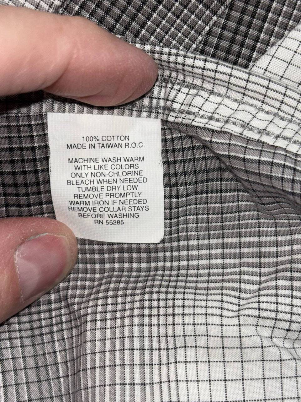 Express Design Studio Men's Gray Plaid Shirt Size L, photo 9 of 9