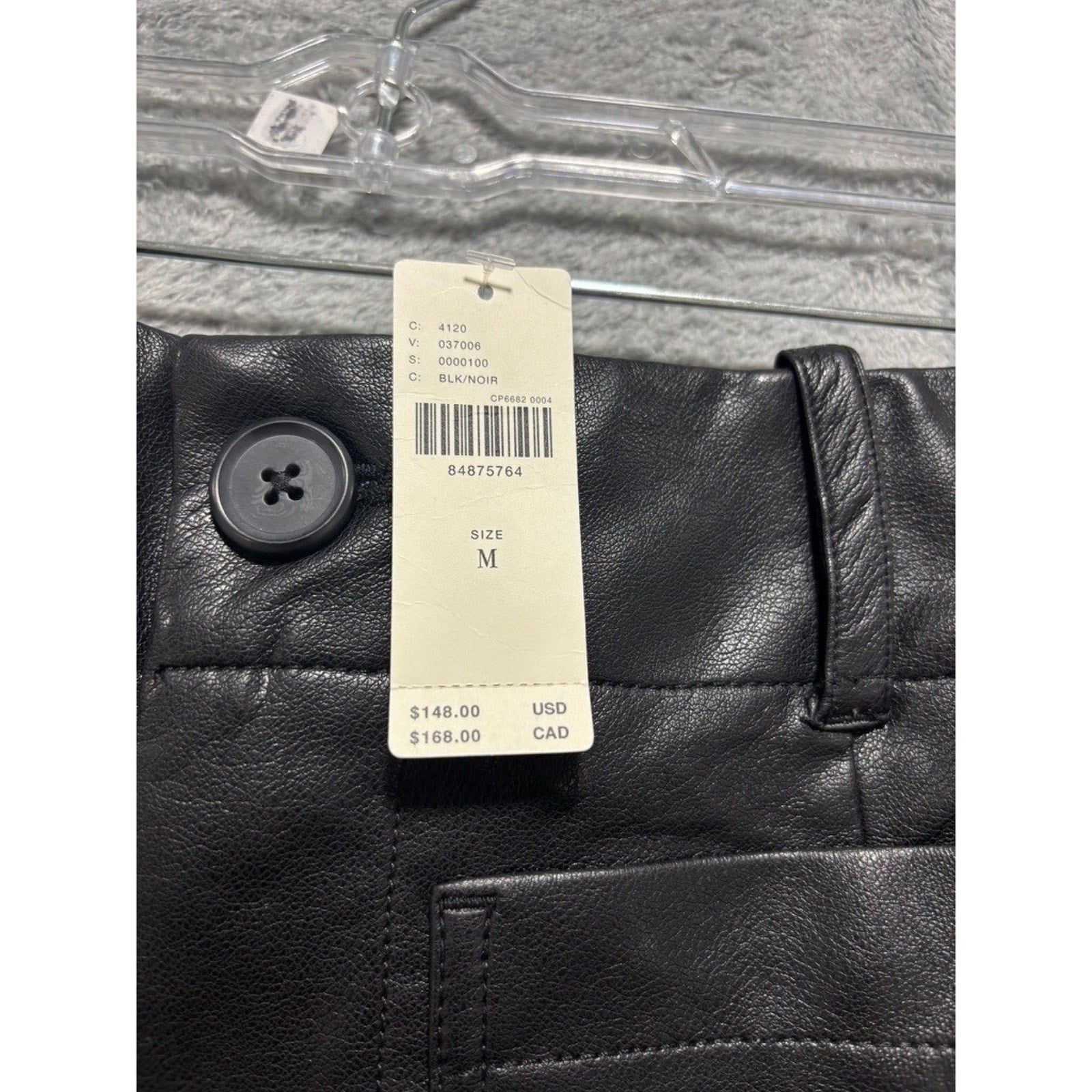 Maeve Anthropologie Black Faux Leather Maxi Skirt High Waisted Patch Pocket M