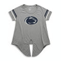 Colosseum Womens XL Gray Penn State Nittany Lions Tie Front T-Shirt Athleisure