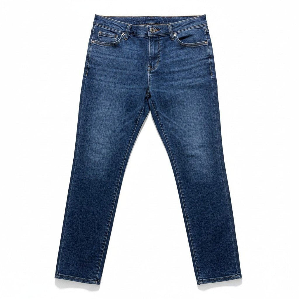 Bobbie Brooks 1X Womens Dark Wash Blue Denim Skinny Jeans Casual Plus Size