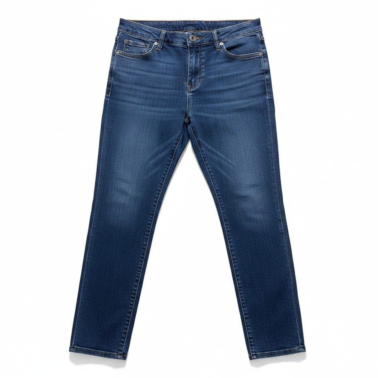 Bobbie Brooks 1X Womens Dark Wash Blue Denim Skinny Jeans Casual Plus Size