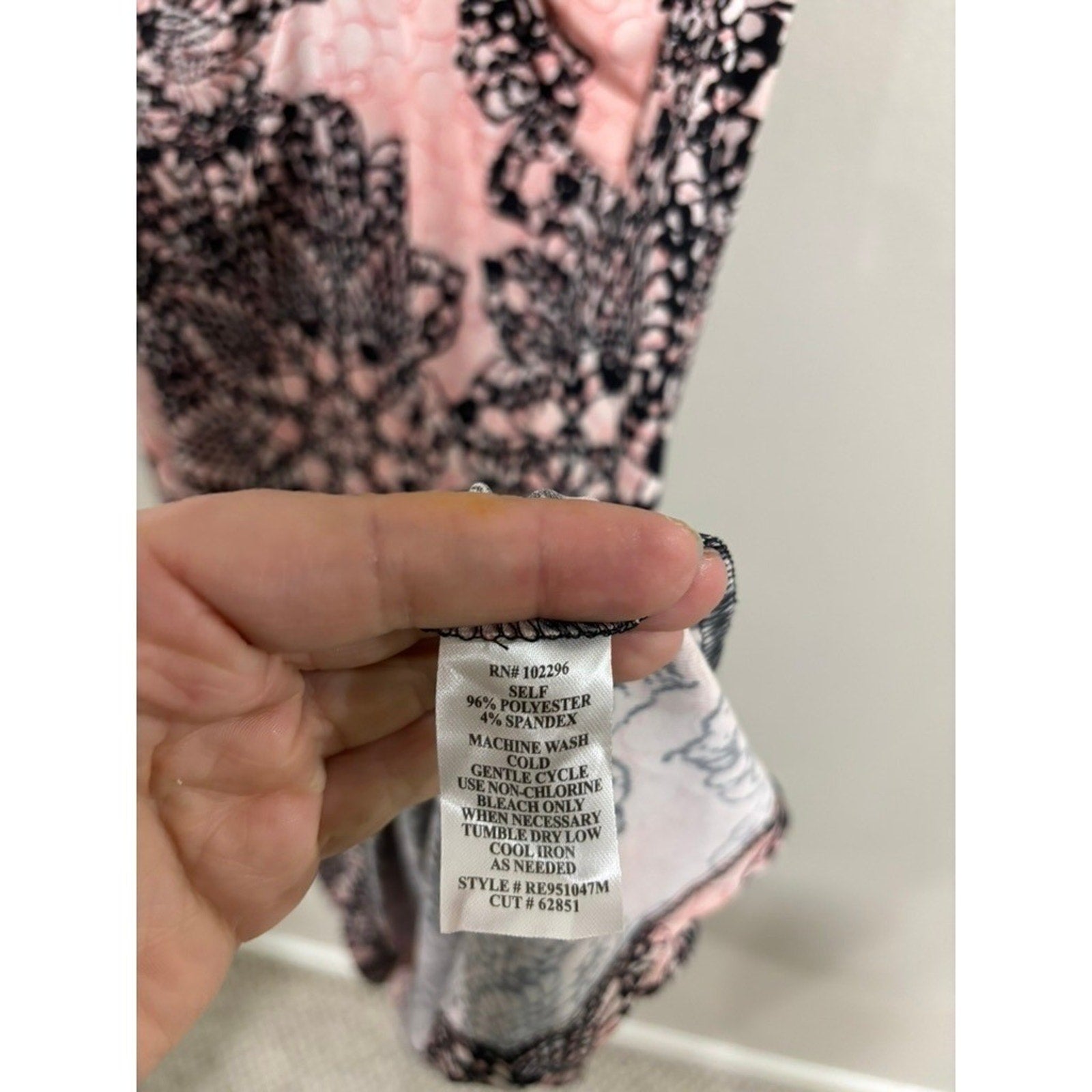 Connected Pink Black Lace Print Sheath Dress Ruched Stretch 4 Chic y2k Babydoll