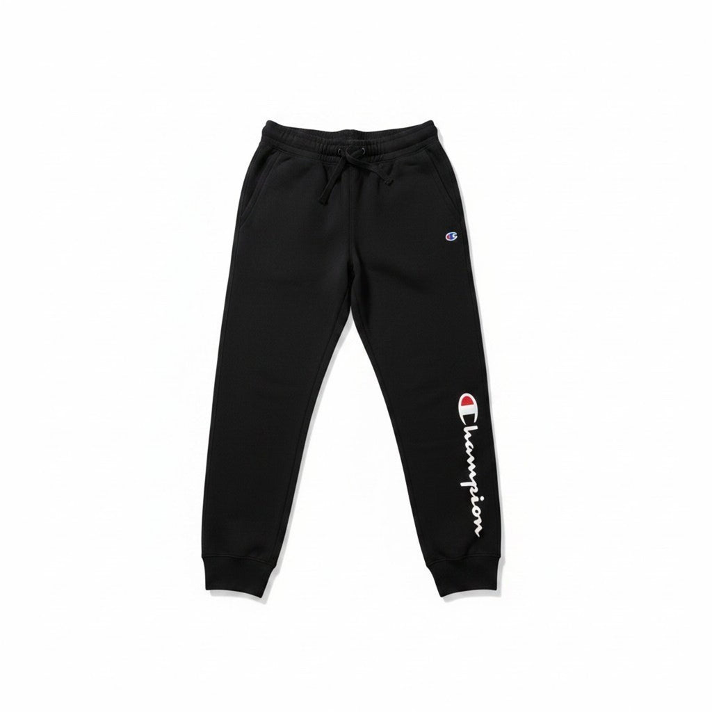Champion Womens L Black Joggers Sweatpants Athleisure Casual Fleece Cozy Sporty