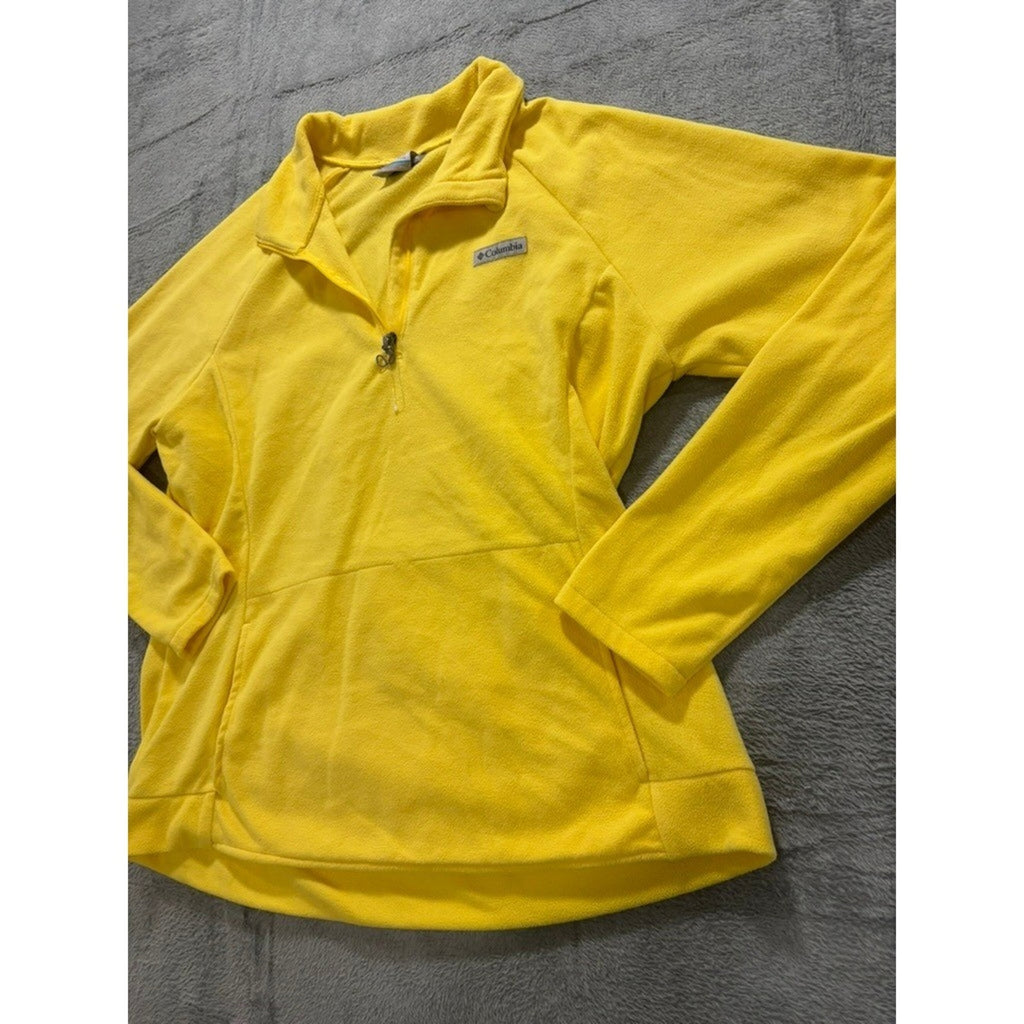 Columbia Glacial IV 1/4 Zip Fleece Pullover Women XXL Yellow Outdoor Hiking