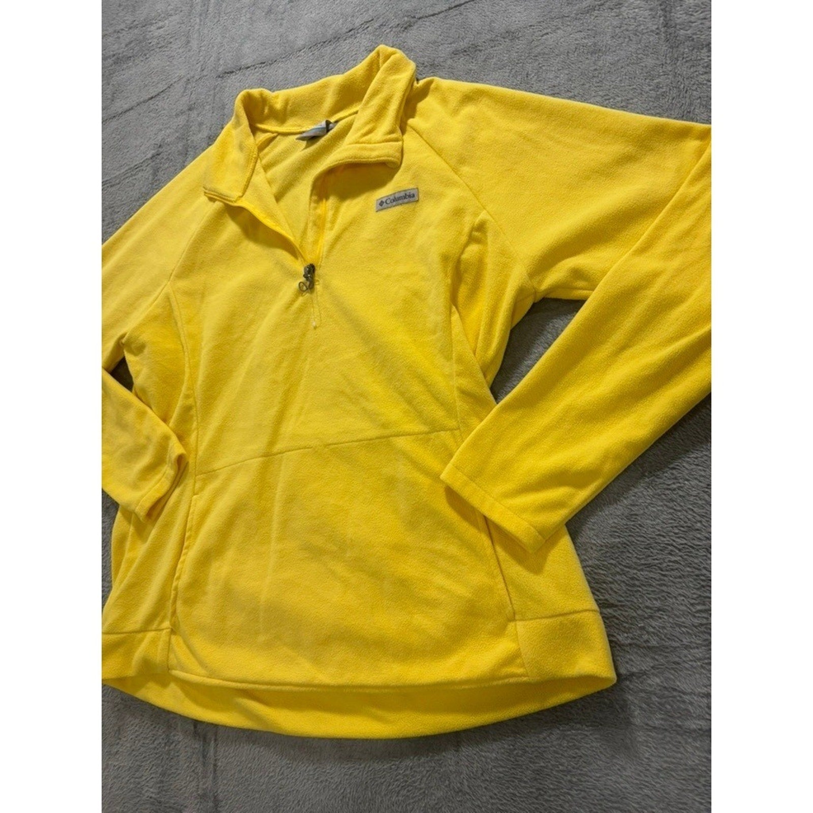 Columbia Glacial IV 1/4 Zip Fleece Pullover Women XXL Yellow Outdoor Hiking
