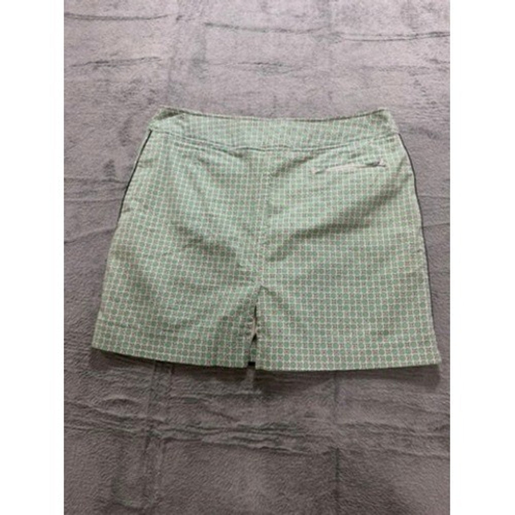 Bette & Court Womens Green Geometric Print Golf Skort Size 12 Active Mini Skirt