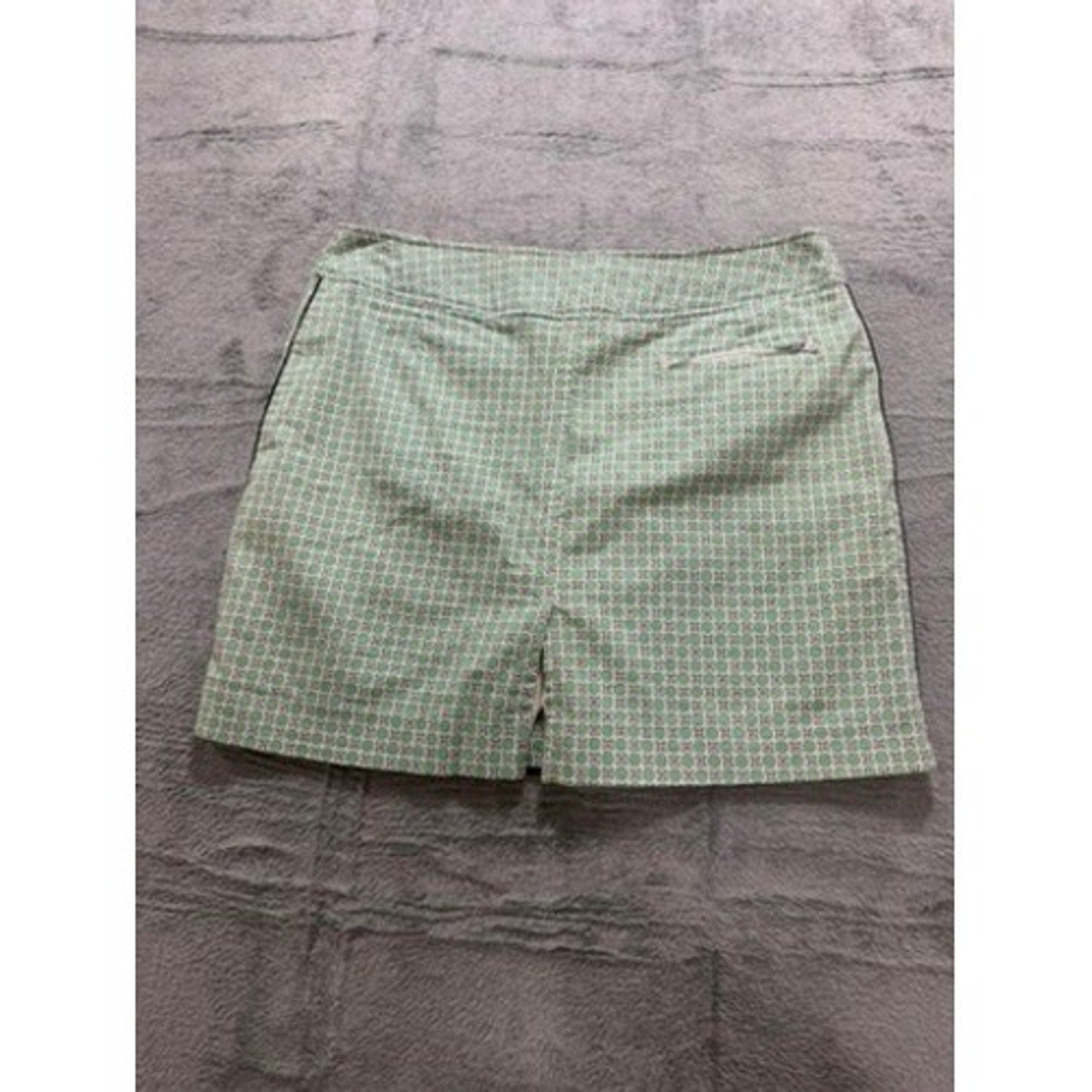 Bette & Court Womens Green Geometric Print Golf Skort Size 12 Active Mini Skirt