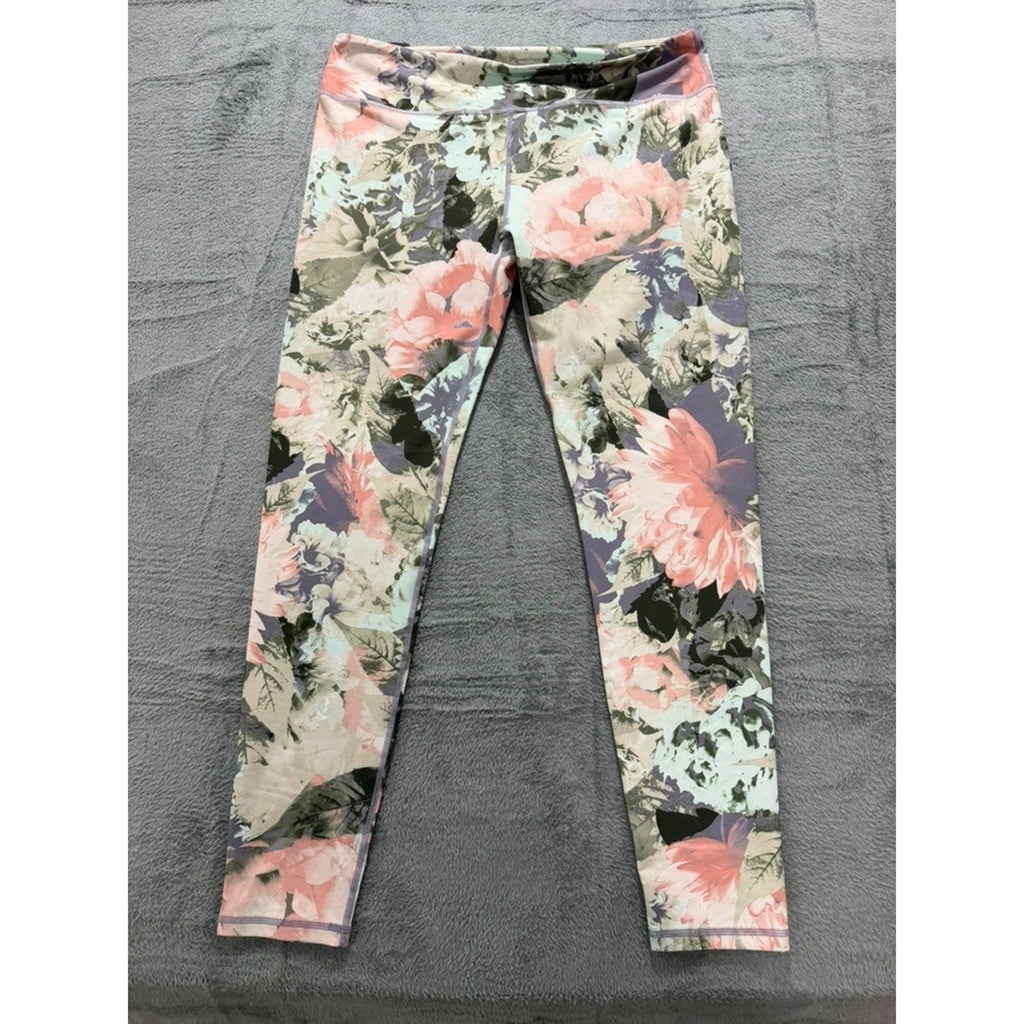 Fabletics Powerhold Floral High Waist Compression Leggings XL Workout Gym