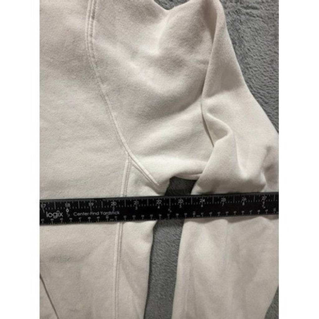 Nike M White Hoodie Womens Crewneck Swoosh Logo Casual Athleisure Sweatshirt