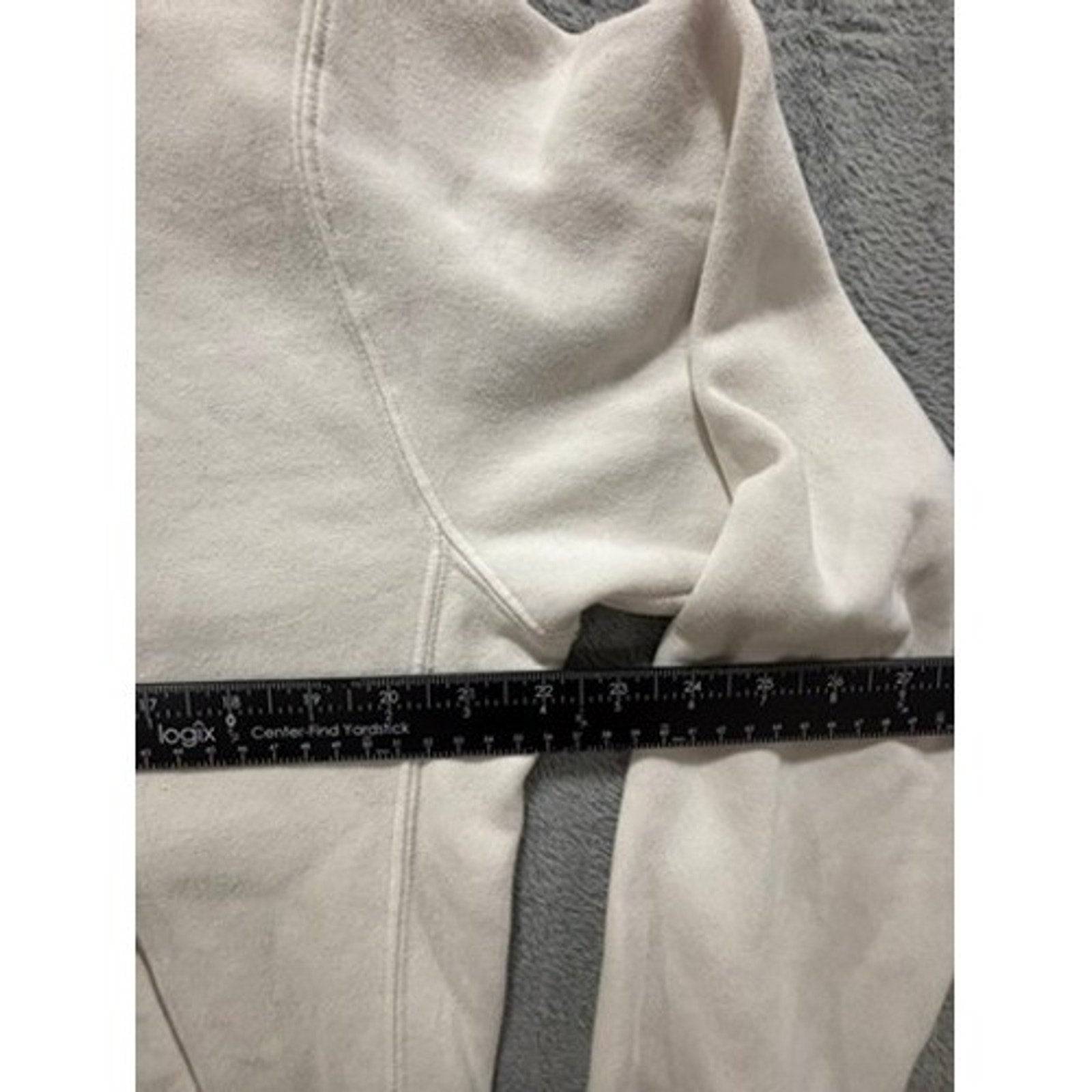 Nike M White Hoodie Womens Crewneck Swoosh Logo Casual Athleisure Sweatshirt