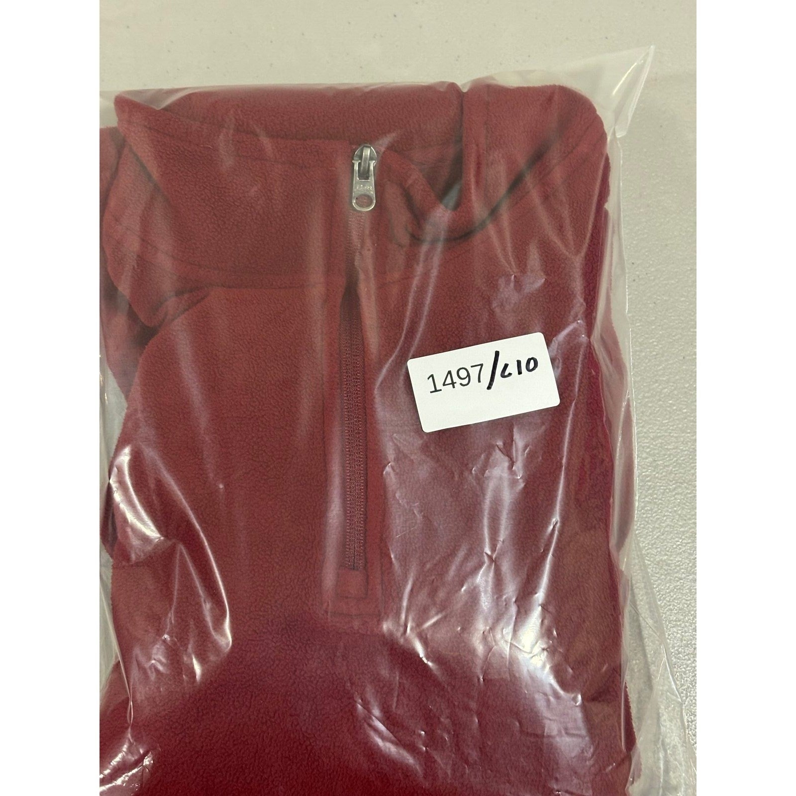G.H. Bass & Co Womens L Red 1/4 Zip Fleece Pullover Sweater Cozy Casual