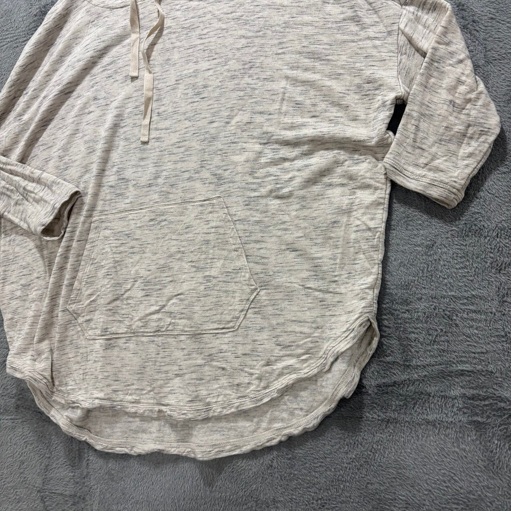 LOFT Womens M Gray Space Dye Pullover Hoodie Oversized Athleisure Casual Cozy