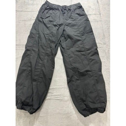 Aritzia TNA Parachute Pants Baggy Joggers Charcoal Grey Elastic Waist Inseam 28