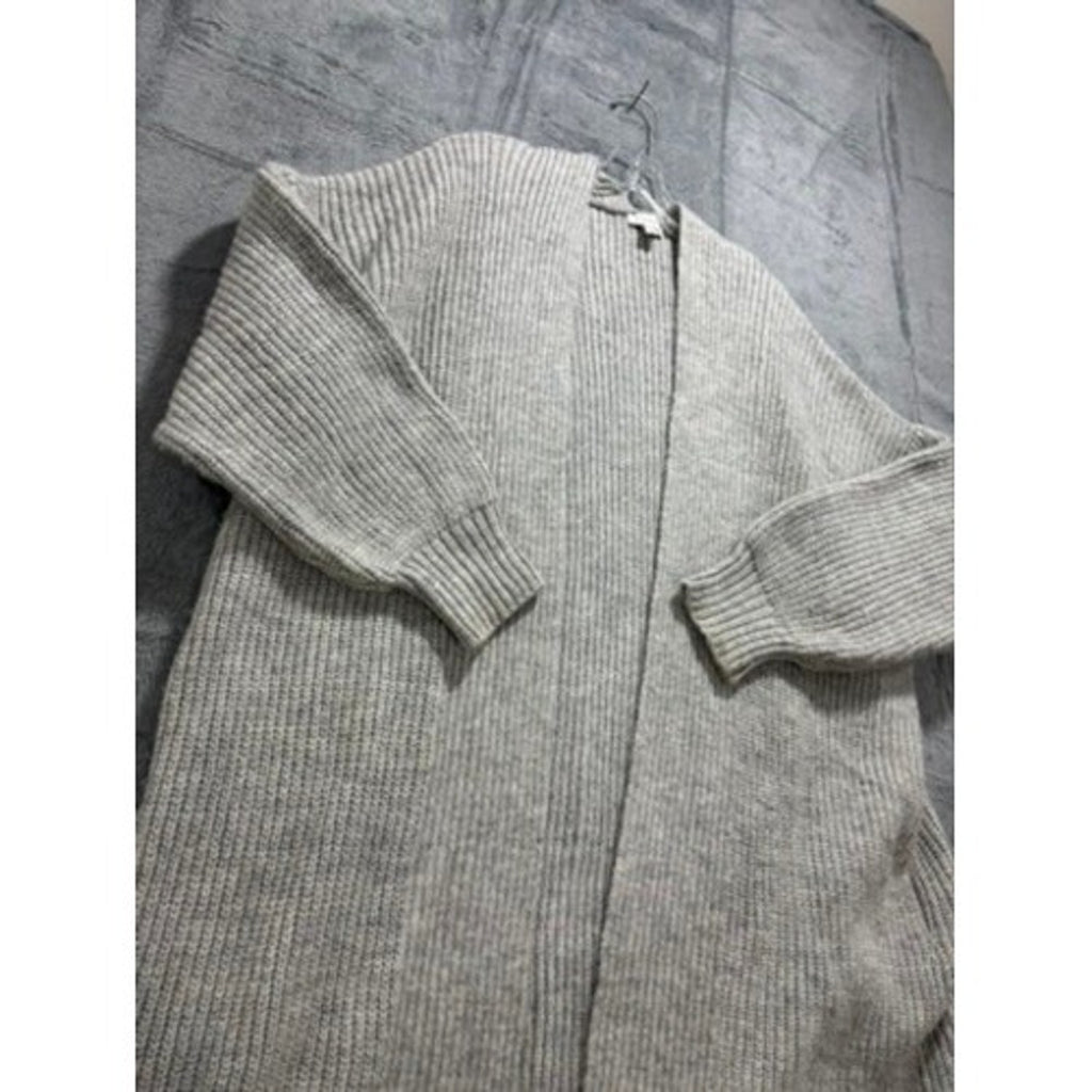 Topshop Womens Gray Chunky Ribbed Knit Oversized Open Front Cardigan Size US 12