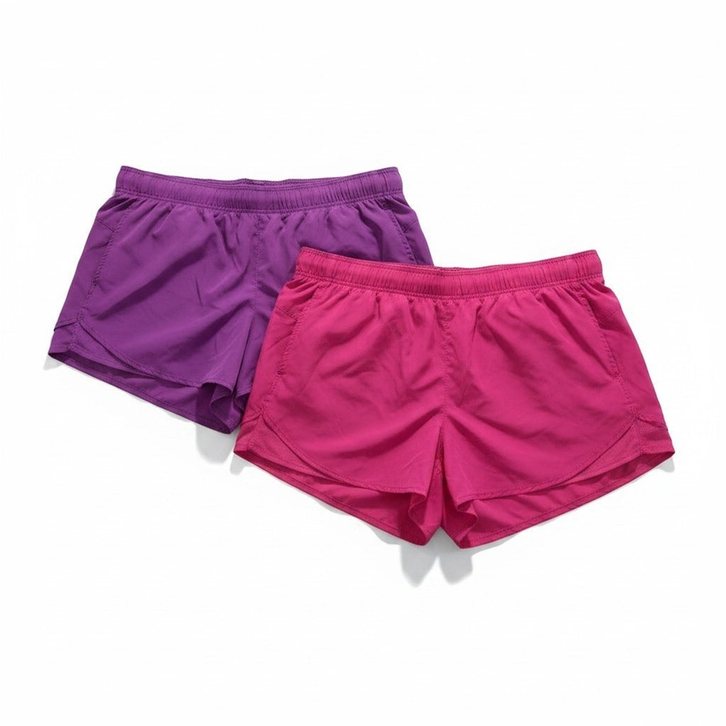 Athletic Works XXXL 22 Running Shorts 2 Pack Purple Pink Mesh Inset Active