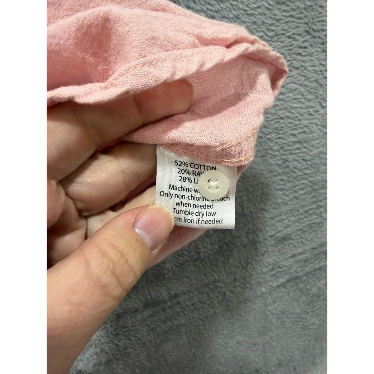 Coastaoro Mens XL Short Sleeve Button Down Shirt Salmon Pink Textured Casual