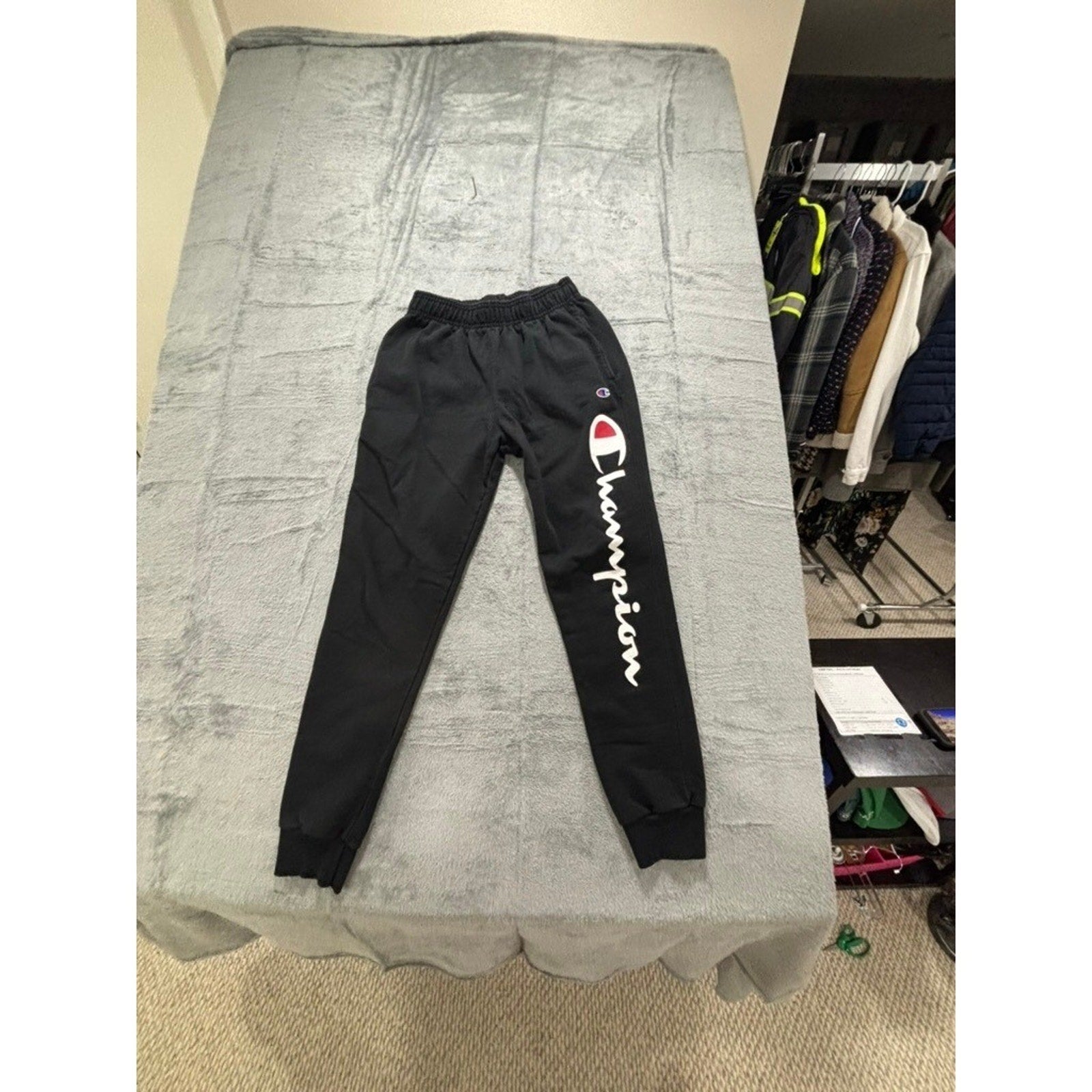Champion S Black Womens Jogger Sweatpants Athleisure Casual Sweatpants