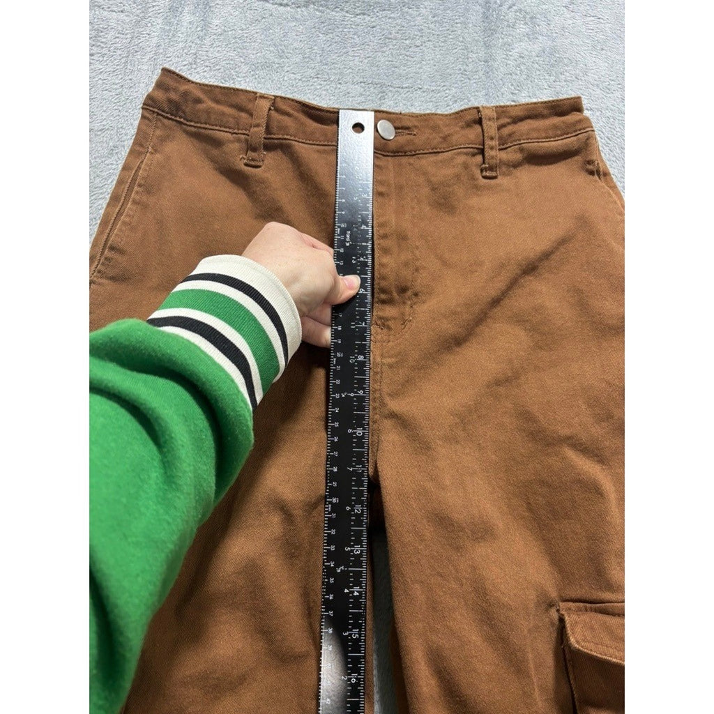 Windsor Denim Brown High Rise Cargo Jogger Pants Women Large TS40 Tobacco