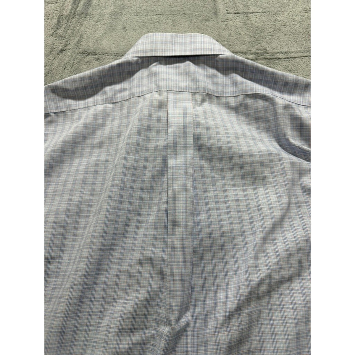 Brooks Brothers Dress Shirt Mens Large 16.5 34 Blue Check Cotton Classic