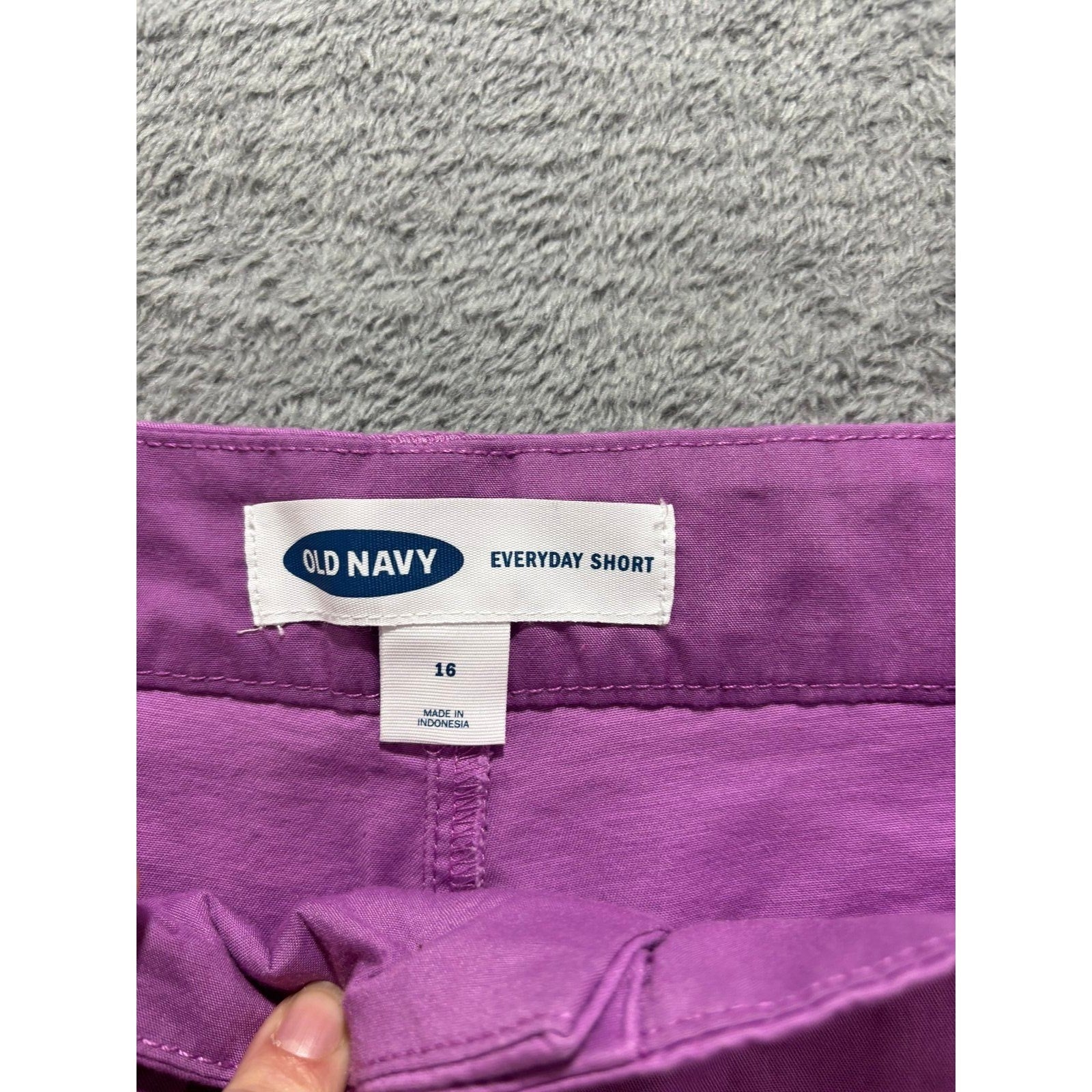 Old Navy Womens 16 Purple Everyday Short Casual Preppy Summer Chino New