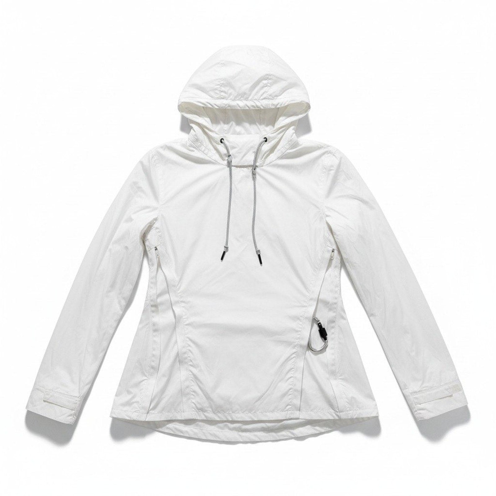 Reebok Victoria Beckham Womens S White Hooded Anorak Windbreaker Jacket RBK x VB