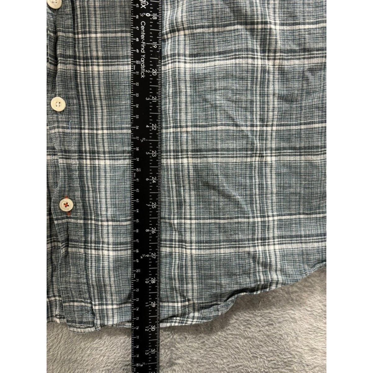 Weatherproof Vintage Shirts Mens L Plaid Linen Button Up Short Sleeve