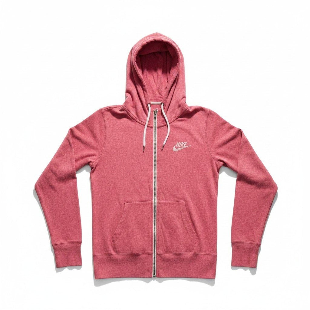 Nike Womens L Pink Full Zip Hoodie Athleisure Casual Sweatshirt