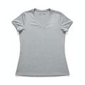 Under Armour Womens L Gray V-Neck Short Sleeve T-Shirt Athleisure Casual