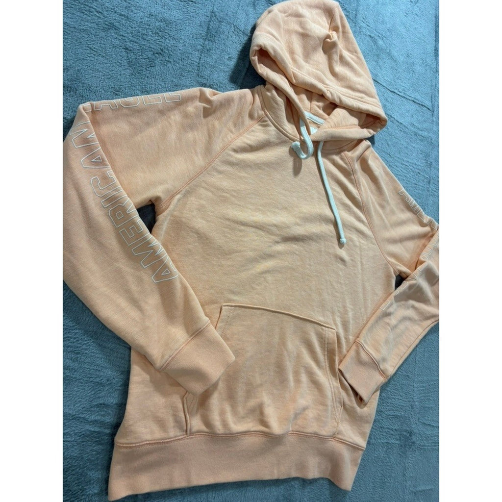 American Eagle M Peach Womens Pullover Hoodie Sweatshirt Cozy Casual Athleisure