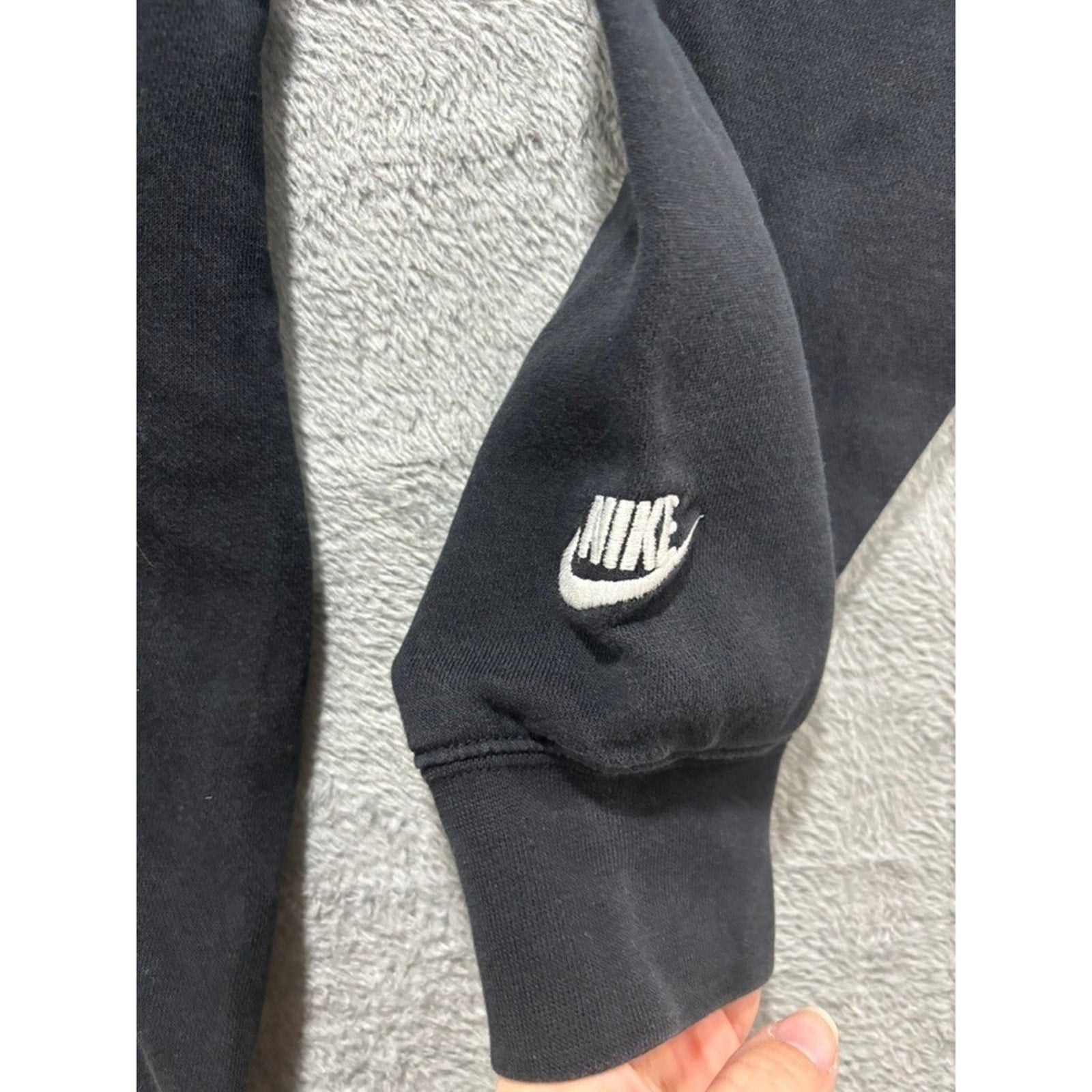 Nike M Black Pullover Hoodie Womens Athleisure Casual Sporty Sweatshirt Crewneck