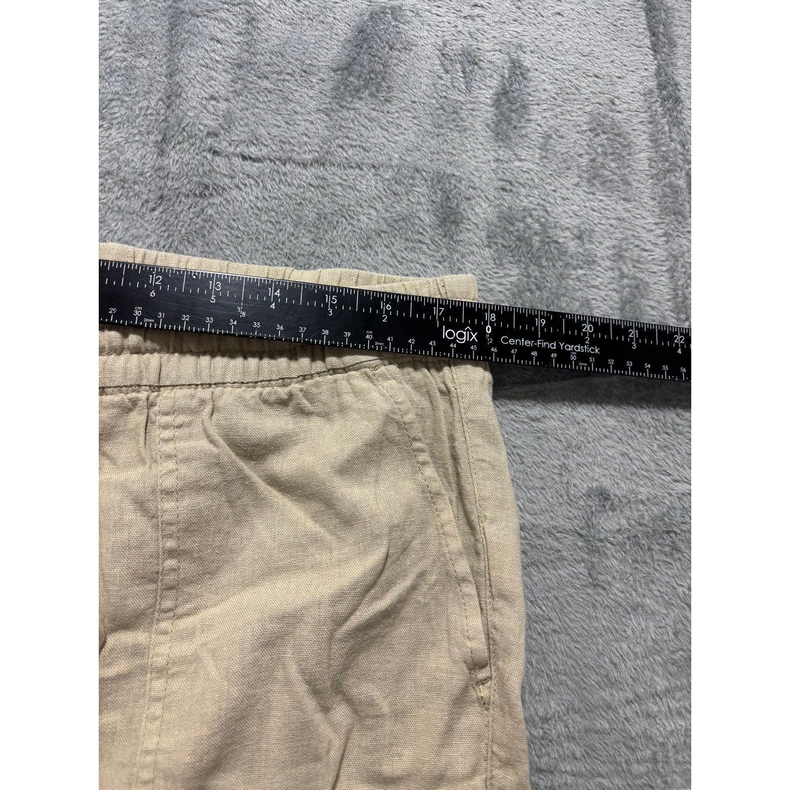 Old Navy L Tall Beige Womens Linen Blend Pants Boho Casual Cozy