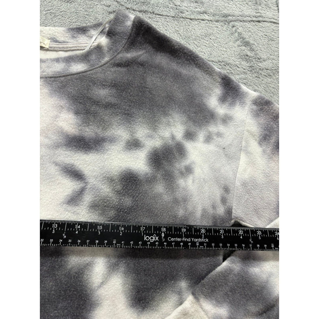Nine Britton Womens M Gray White Tie Dye Sweatshirt Casual Cozy
