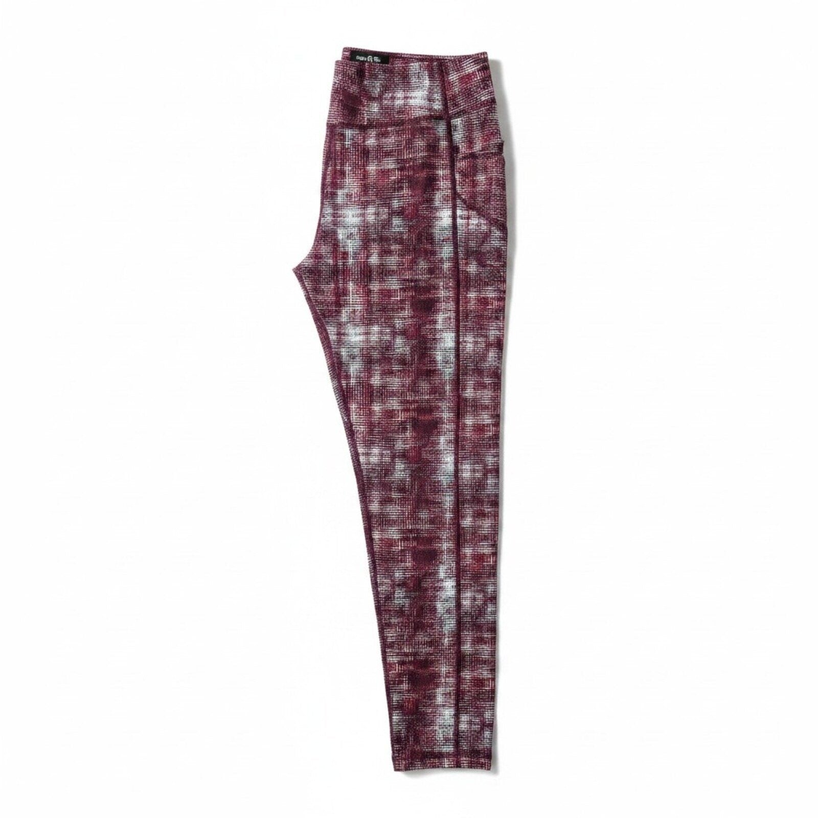 Pro Player Womens M Maroon Printed Athletic Leggings Athleisure Casual