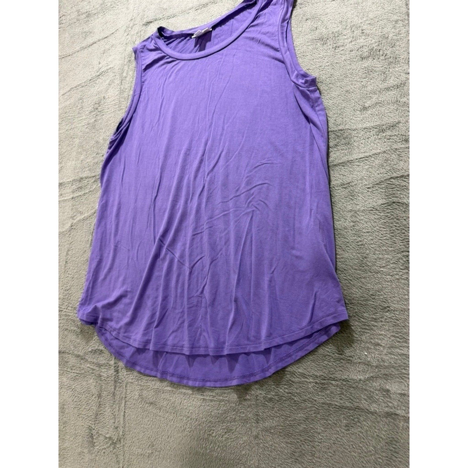 LuLaRoe Purple Sleeveless High Low Tank Tunic Womens L Rayon Blend Boho Casual