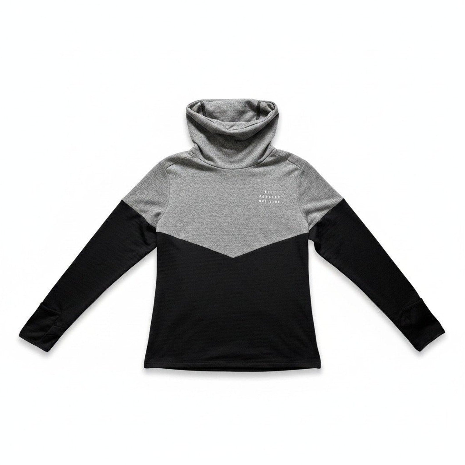 Nike S Gray Black Womens Running Division Therma-FIT Pullover Athleisure Casual