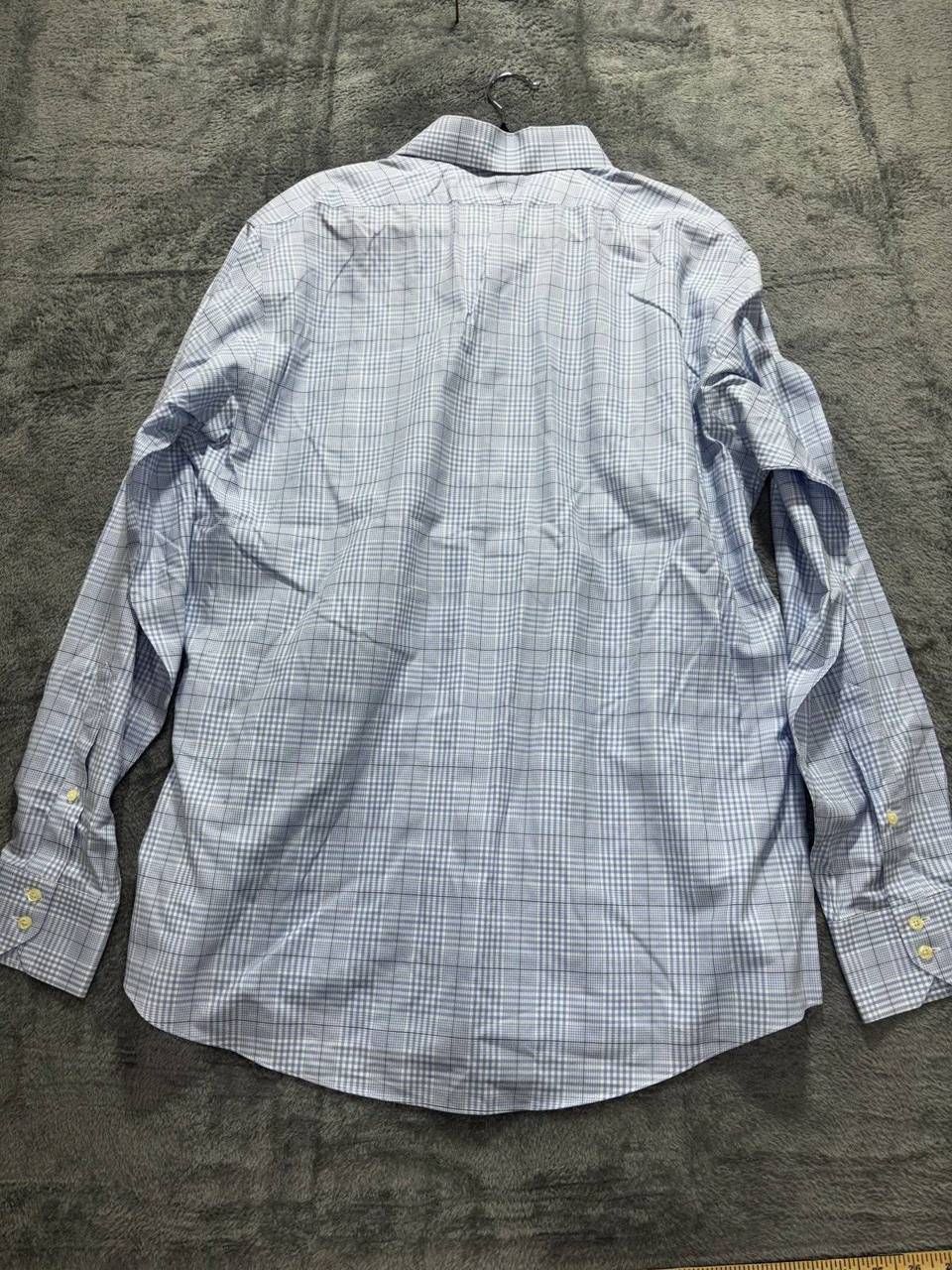 Brooks Brothers Mens 16 1/2-36 Blue Plaid Long Sleeve Button Up Dress Shirt