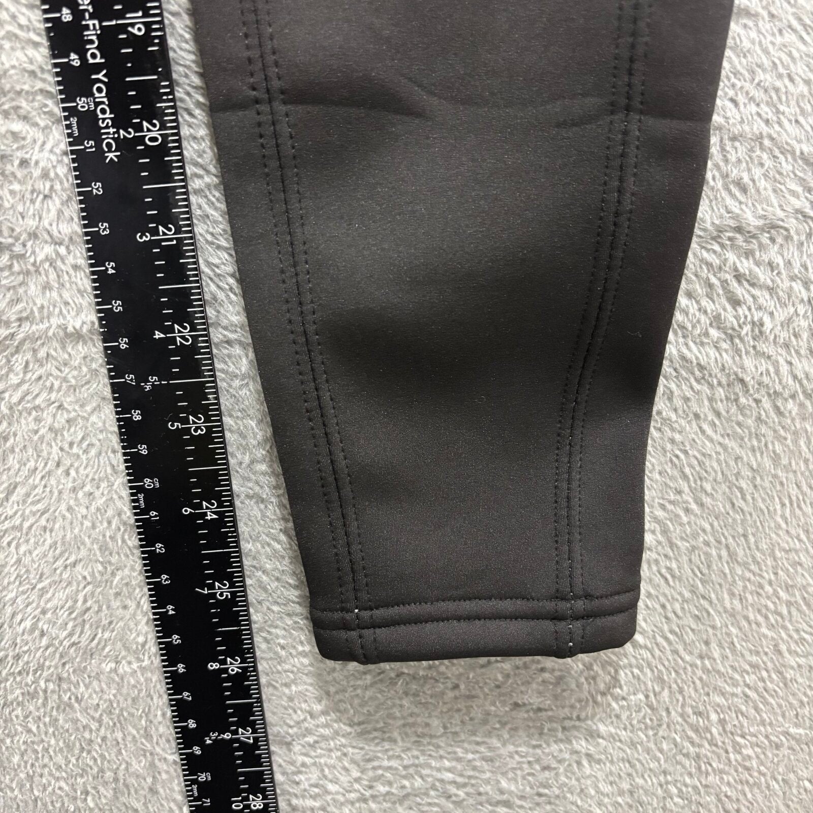 Womens S Black Fleece Lined High Waist Leggings Athleisure Cozy