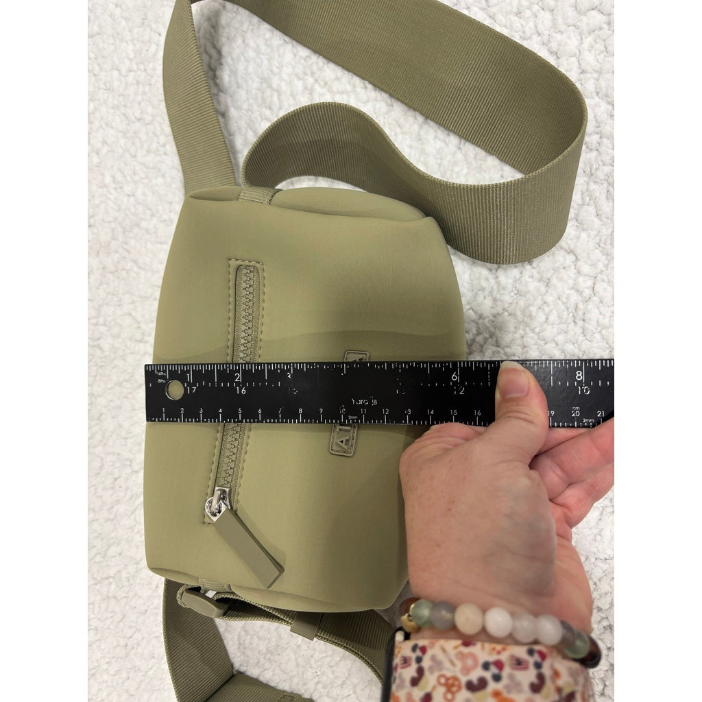 Athleta Olive Green Neoprene Crossbody Belt Bag Sling Fanny Pack Adjustable Hike